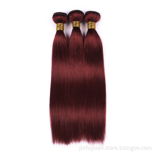 Brazilian Hair Red Color Bundles Straight Human Hair Weave Hair